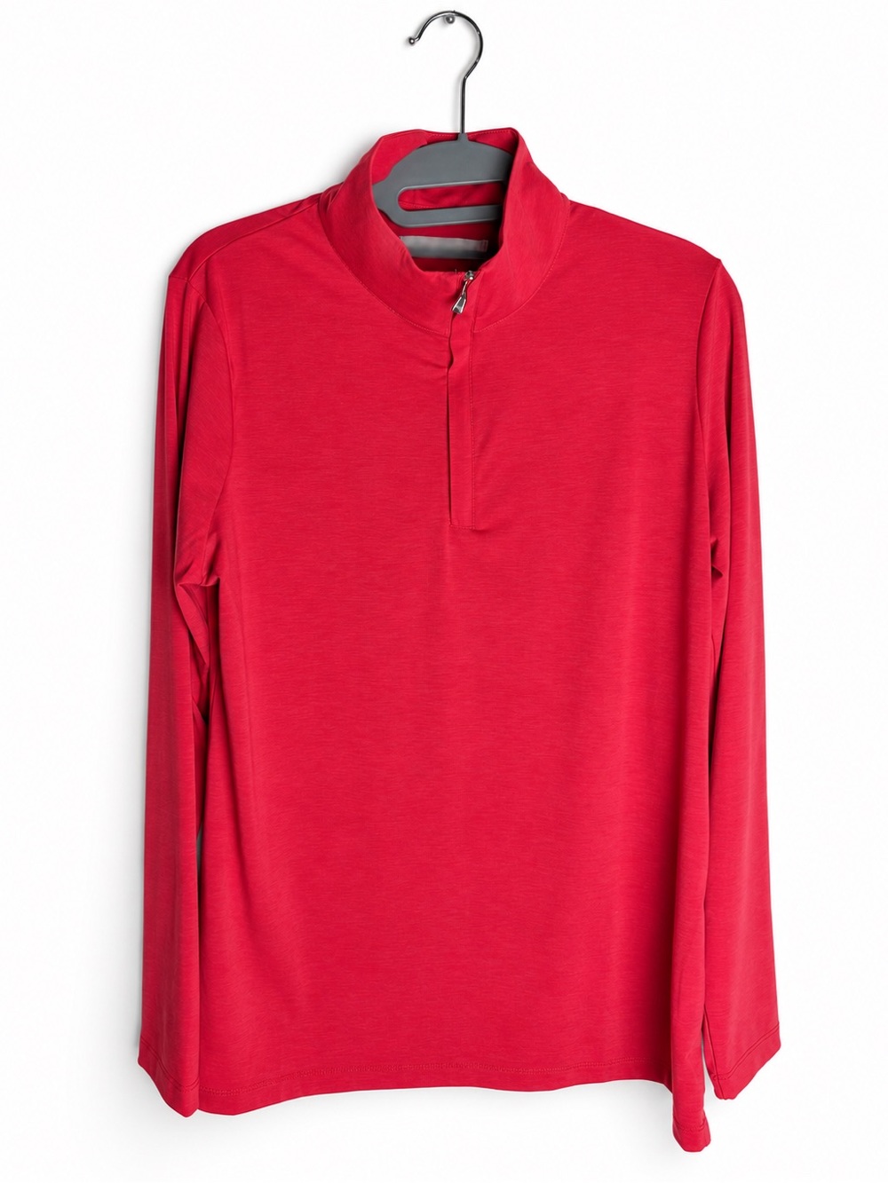 Peter Millar Red Quarter Zip Pullover Size Large Golf Performance Top